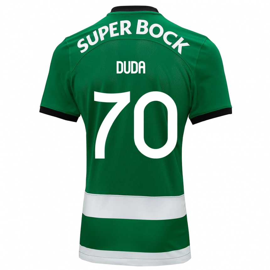 キッズフットボールドゥダ#70緑ホームシャツ2023/24ジャージーユニフォーム