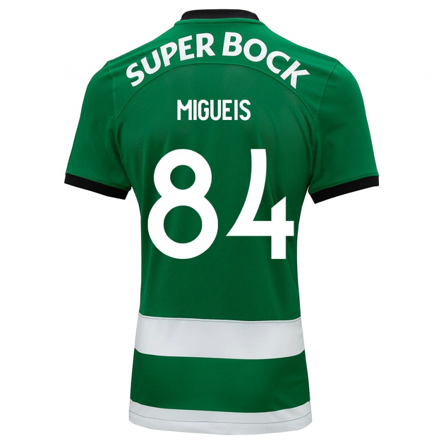 キッズフットボールペドロ・ミゲイス#84緑ホームシャツ2023/24ジャージーユニフォーム