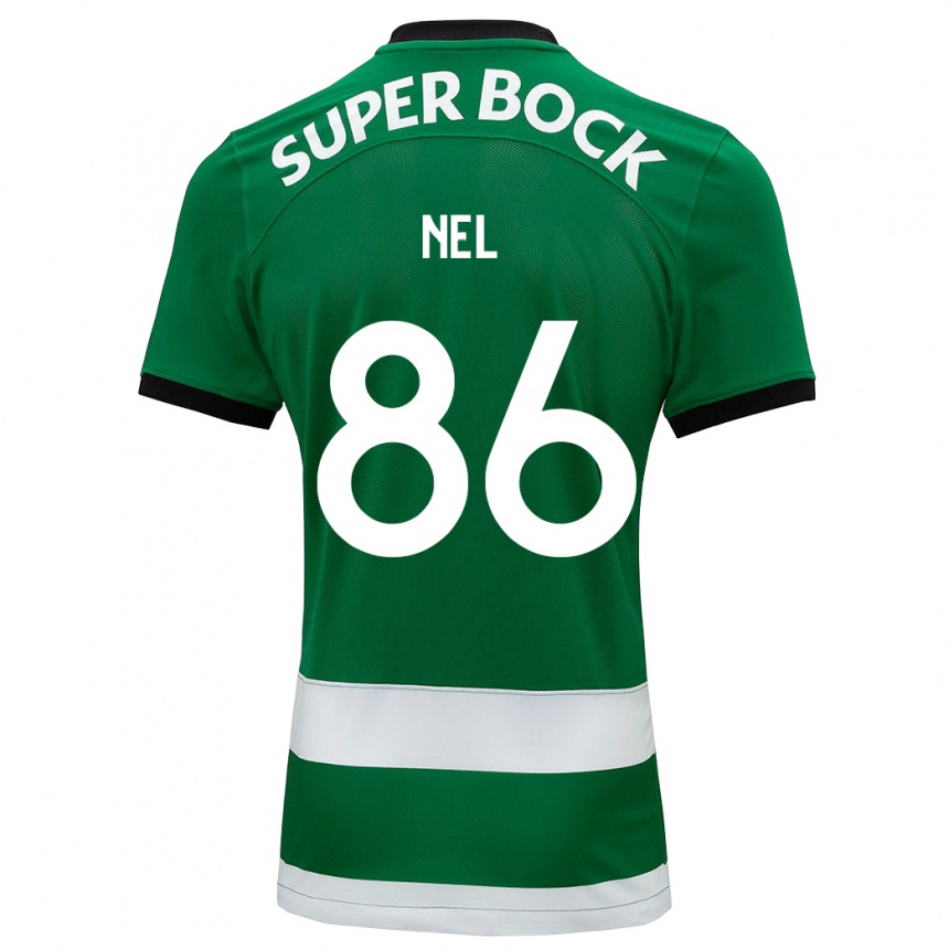 キッズフットボールラファエル・ネル#86緑ホームシャツ2023/24ジャージーユニフォーム