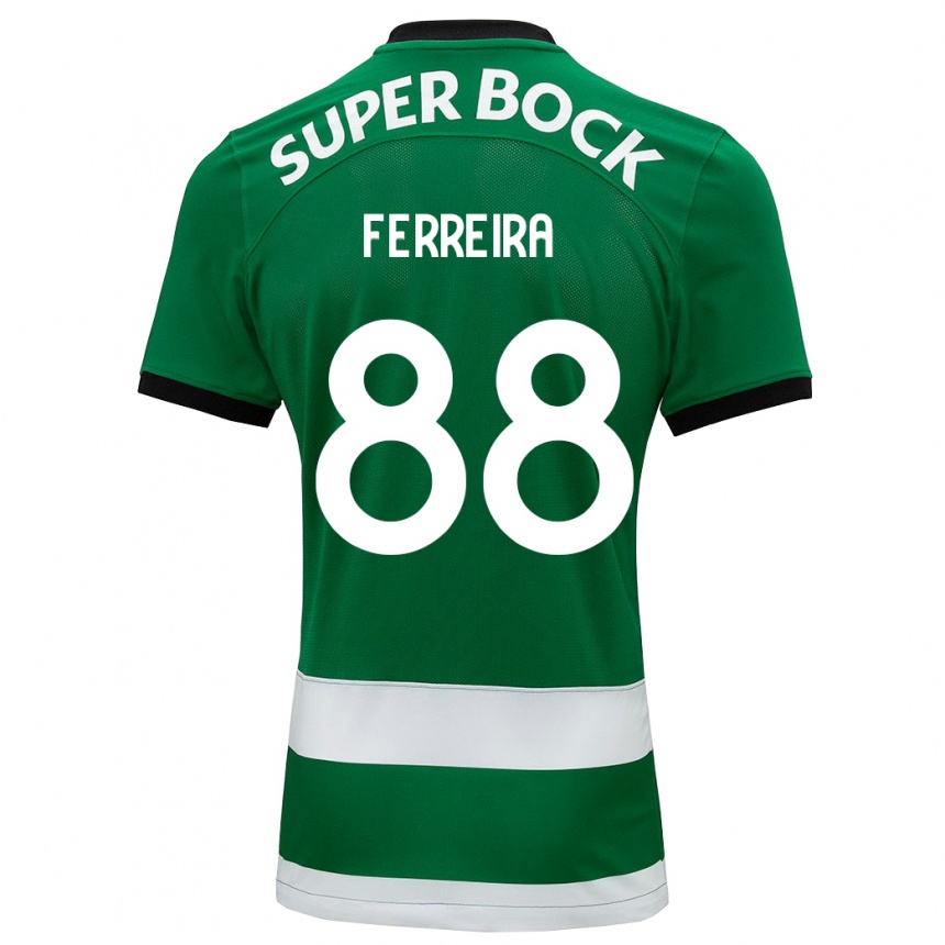 キッズフットボールティアゴ・ジョルジェ・オリヴェイラ・フェレイラ#88緑ホームシャツ2023/24ジャージーユニフォーム