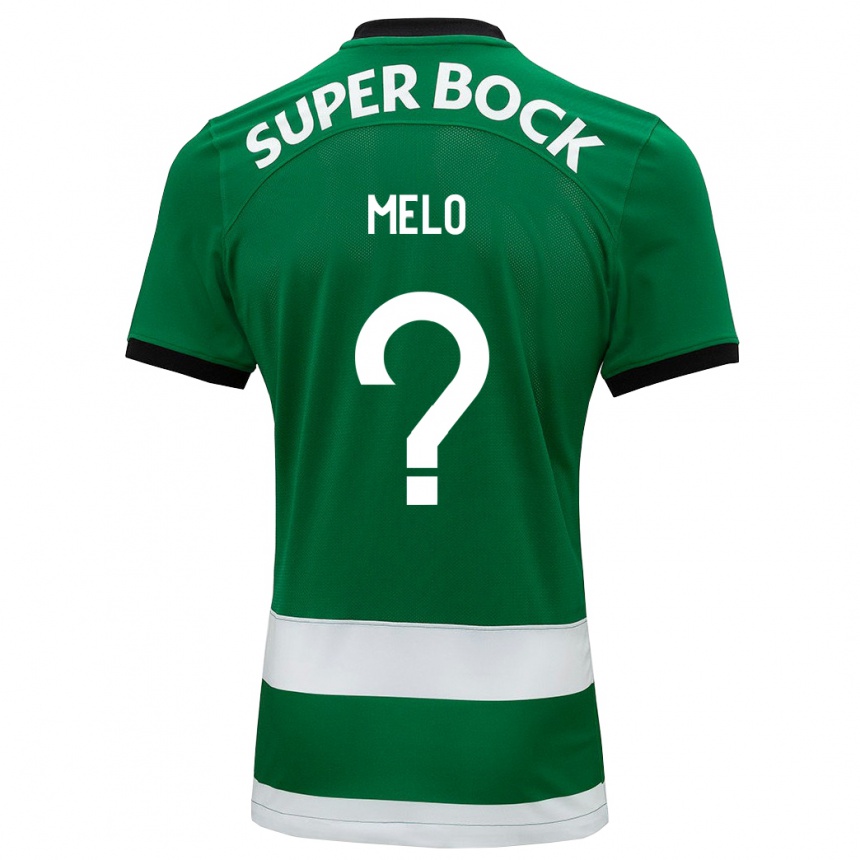 キッズフットボールガブリエル・メロ#0緑ホームシャツ2023/24ジャージーユニフォーム
