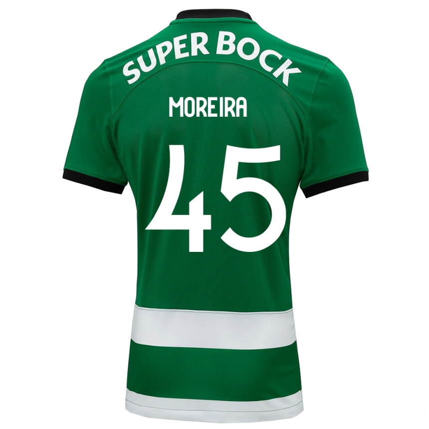 キッズフットボールデビッド・モレイラ#45緑ホームシャツ2023/24ジャージーユニフォーム