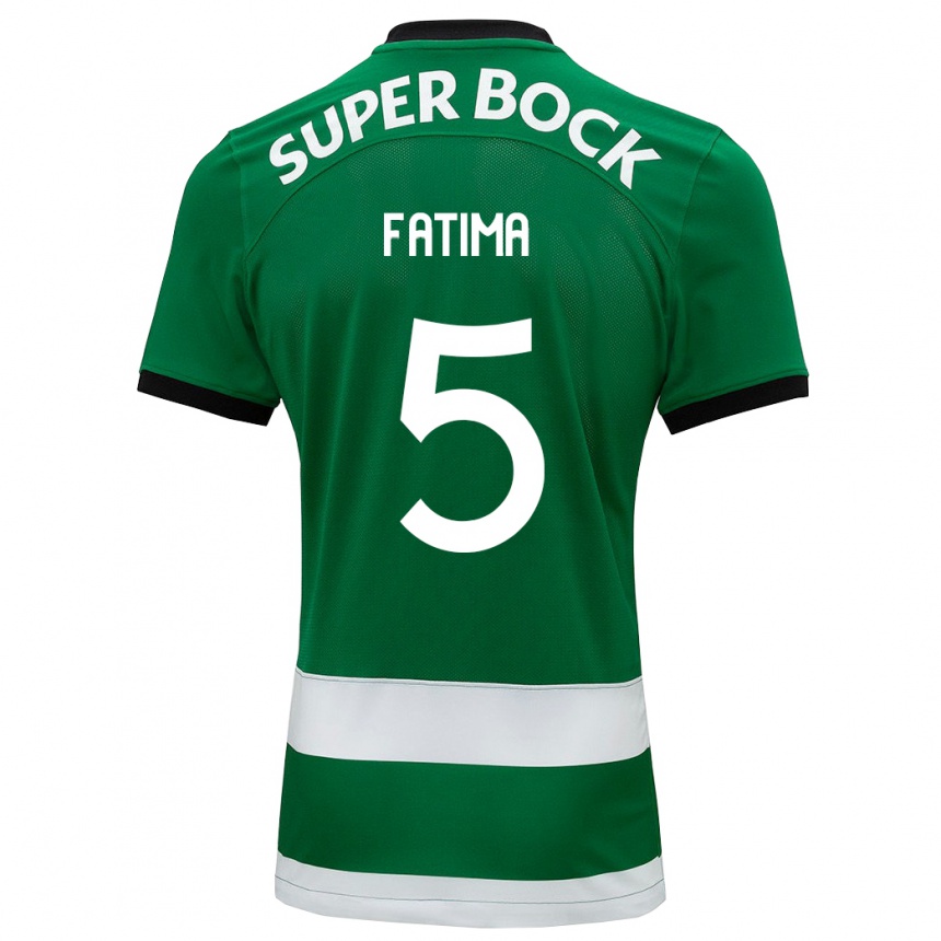 キッズフットボールフランシスカ・ファティマ・アキーノ・ドゥトラ#5緑ホームシャツ2023/24ジャージーユニフォーム