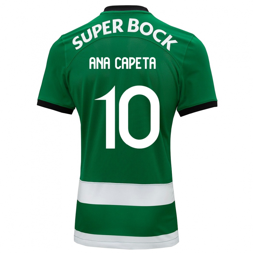 キッズフットボールアナ・カペタ#10緑ホームシャツ2023/24ジャージーユニフォーム