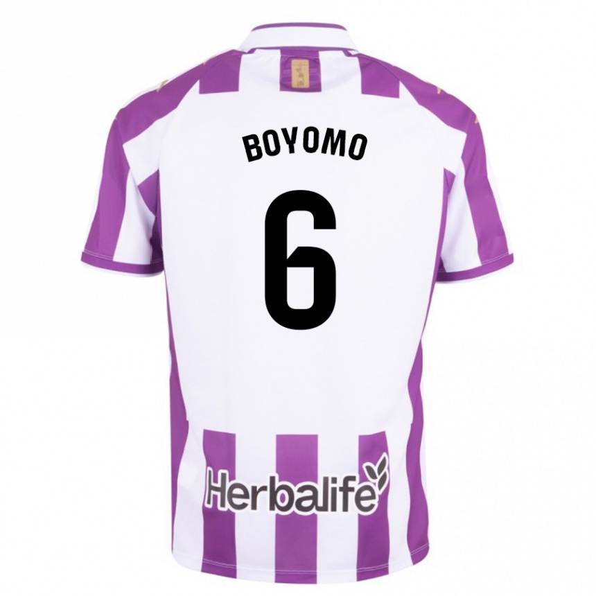 キッズフットボールエンツォ・ボヨモ#6紫ホームシャツ2023/24ジャージーユニフォーム
