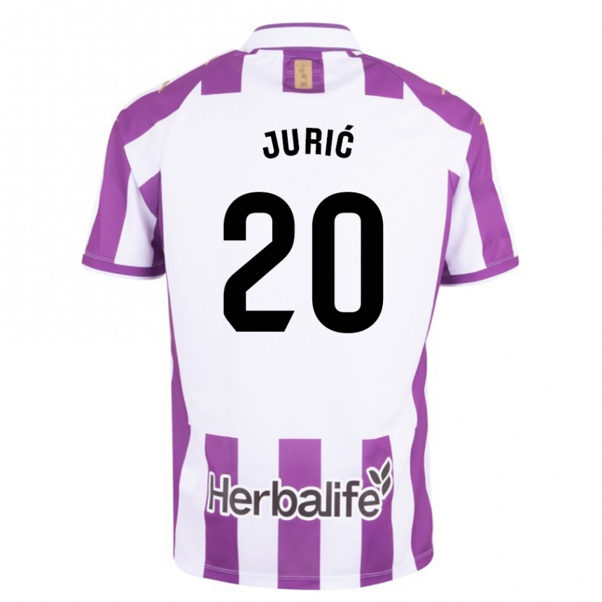 キッズフットボールスタンコ・ユリッチ#20紫ホームシャツ2023/24ジャージーユニフォーム