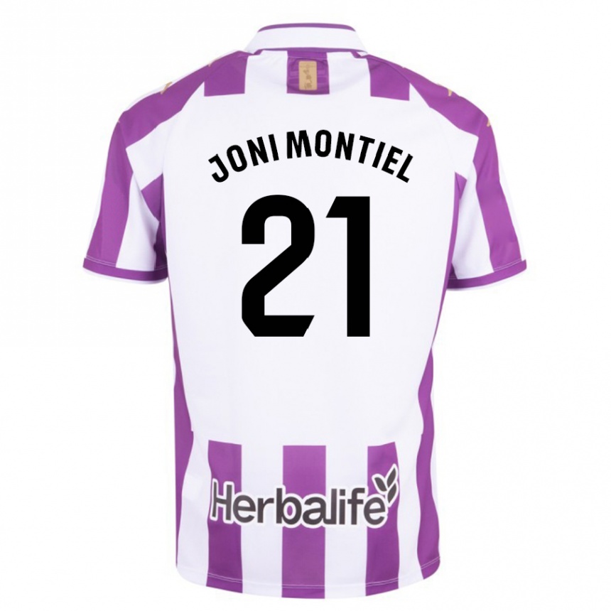 キッズフットボールホニ・モンティエル#21紫ホームシャツ2023/24ジャージーユニフォーム