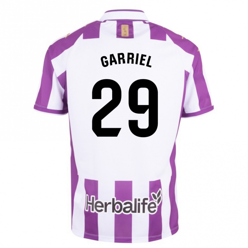 キッズフットボールイワン・ガリエル#29紫ホームシャツ2023/24ジャージーユニフォーム
