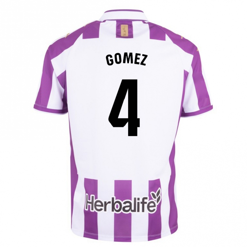 キッズフットボールアドリ・ゴメス#4紫ホームシャツ2023/24ジャージーユニフォーム