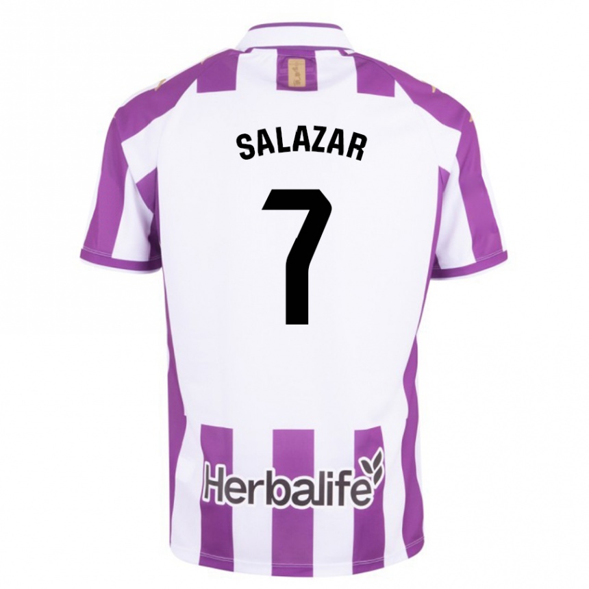 キッズフットボールイスラエル・サラザー#7紫ホームシャツ2023/24ジャージーユニフォーム