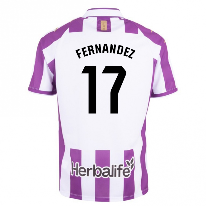 キッズフットボールダニ・フェルナンデス#17紫ホームシャツ2023/24ジャージーユニフォーム