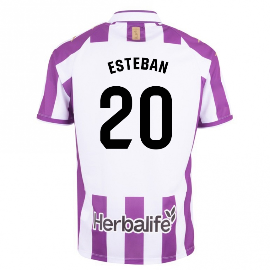 キッズフットボールセルヒオ・エステバン#20紫ホームシャツ2023/24ジャージーユニフォーム