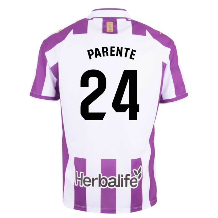 キッズフットボールイアーゴー・パレンテ・ノボア#24紫ホームシャツ2023/24ジャージーユニフォーム