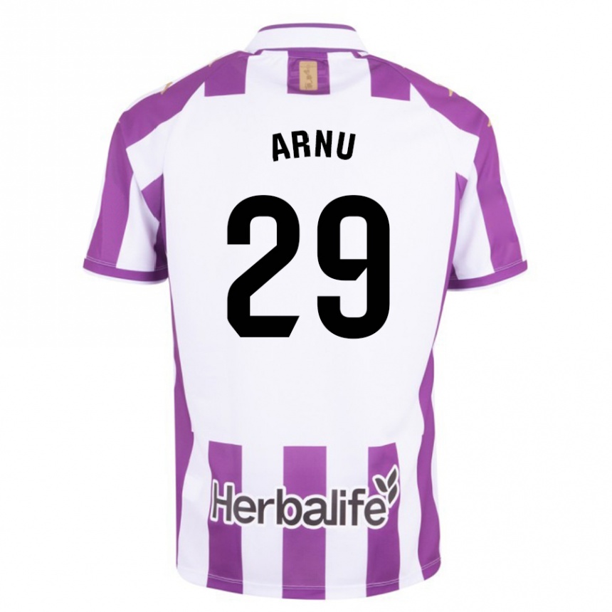 キッズフットボールエイドリアン・アルヌ#29紫ホームシャツ2023/24ジャージーユニフォーム