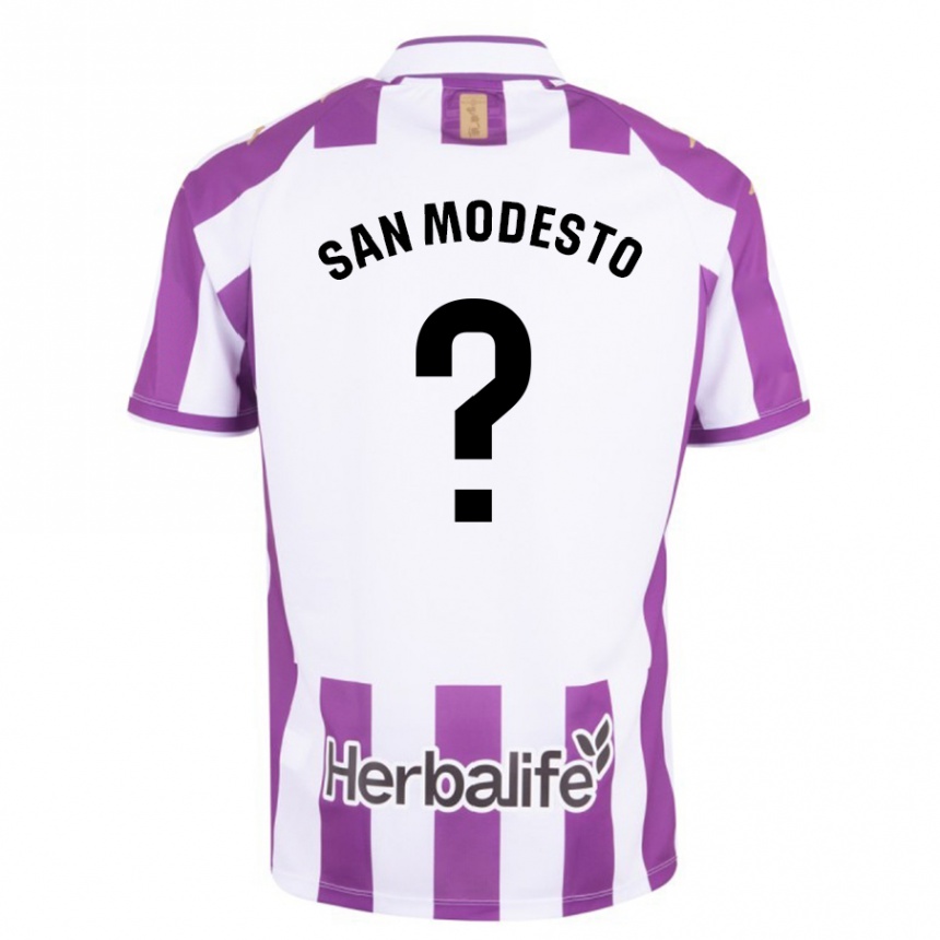 キッズフットボールウーゴ・サン・モデスト#0紫ホームシャツ2023/24ジャージーユニフォーム