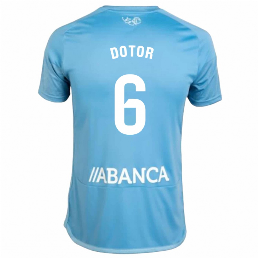 キッズフットボールカルロス・ドトール・ゴンサレス#6青ホームシャツ2023/24ジャージーユニフォーム