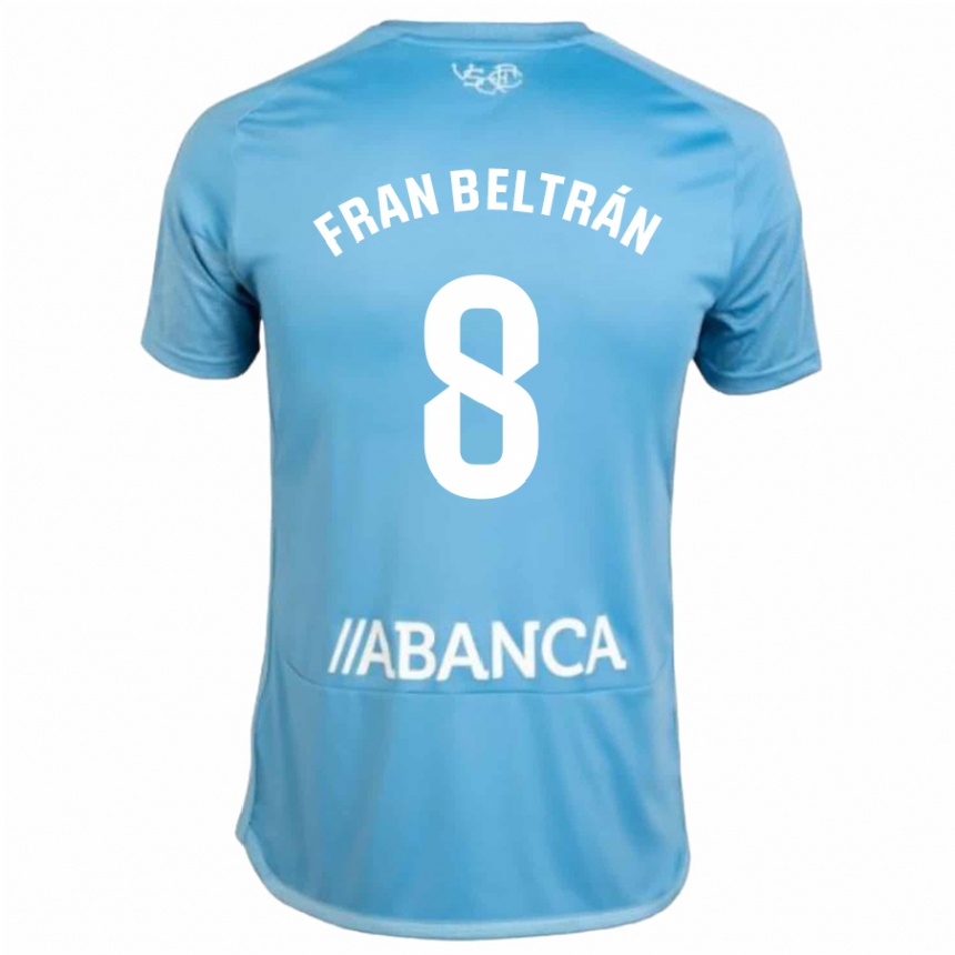 キッズフットボールフラン・ベルトラン#8青ホームシャツ2023/24ジャージーユニフォーム