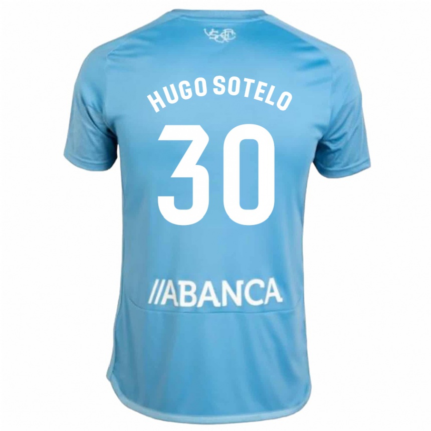キッズフットボールウーゴ・ソテロ#30青ホームシャツ2023/24ジャージーユニフォーム