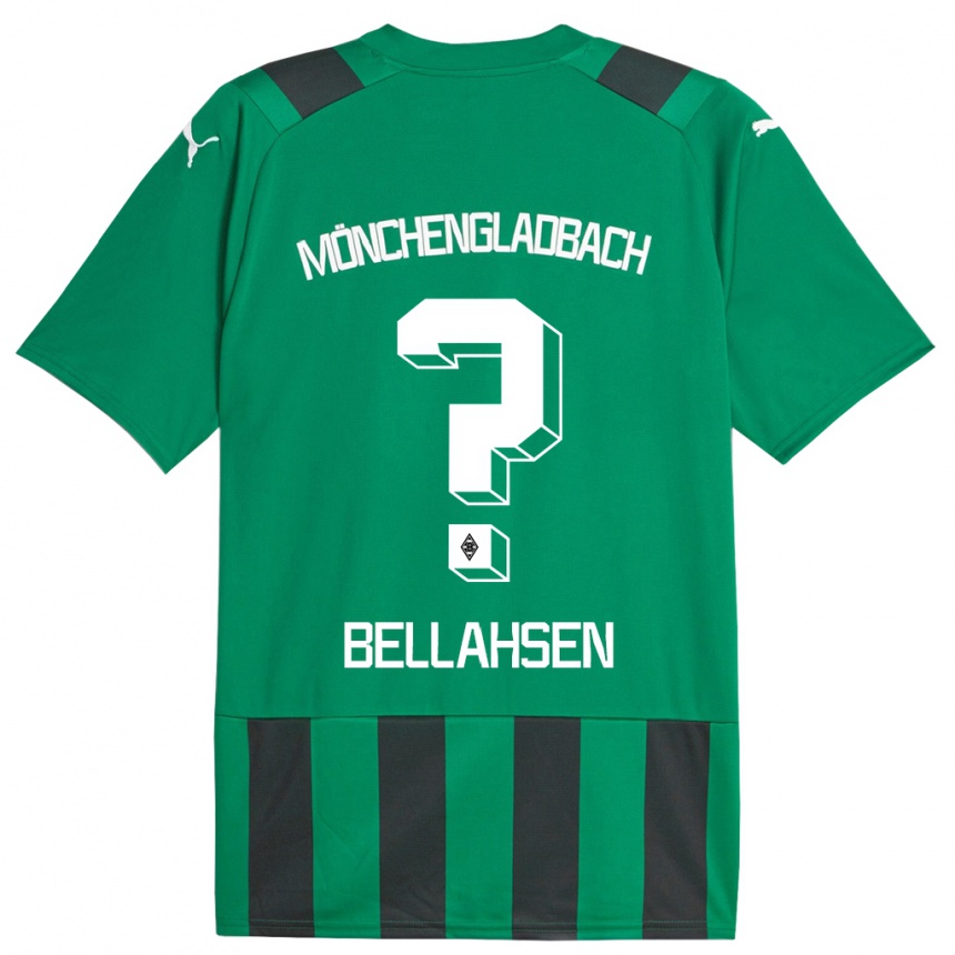 キッズフットボールジョセフ・ベラセン#0ブラックグリーンアウェイシャツ2023/24ジャージーユニフォーム