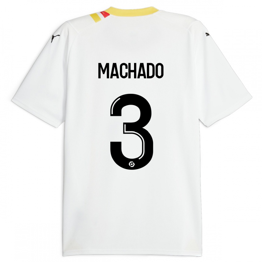 キッズフットボールデイベル・マチャド#3黒アウェイシャツ2023/24ジャージーユニフォーム
