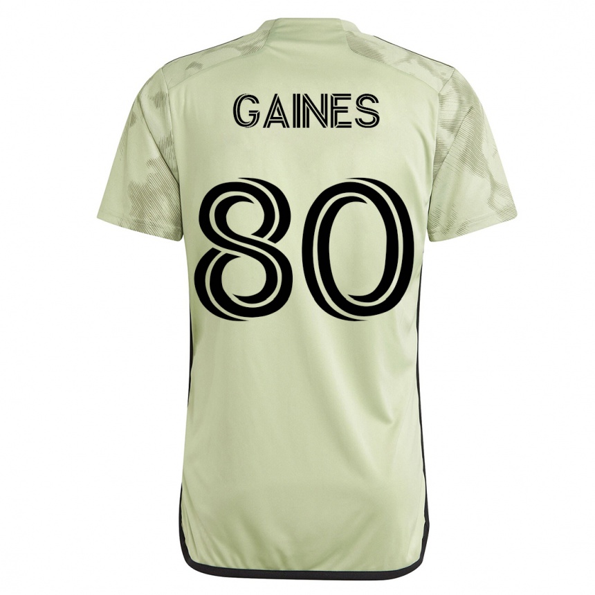キッズフットボールジュリアン・ゲインズ#80緑アウェイシャツ2023/24ジャージーユニフォーム