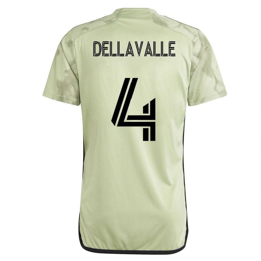 キッズフットボールロレンツォ・デラヴァレ#4緑アウェイシャツ2023/24ジャージーユニフォーム