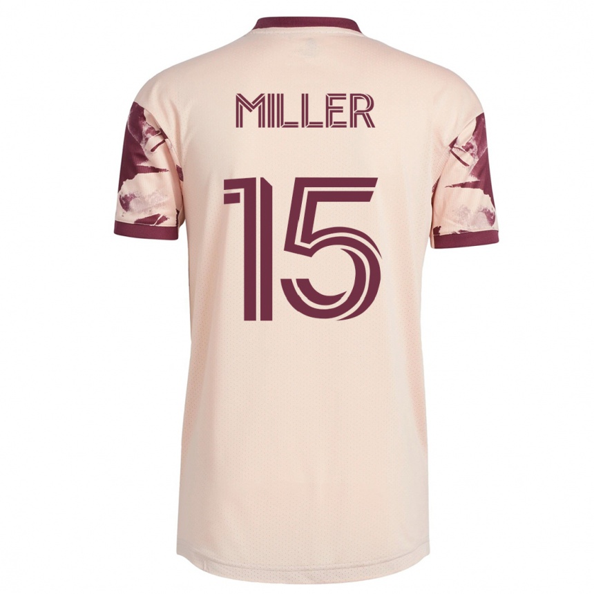 キッズフットボールエリック・ミラー#15オフホワイトアウェイシャツ2023/24ジャージーユニフォーム