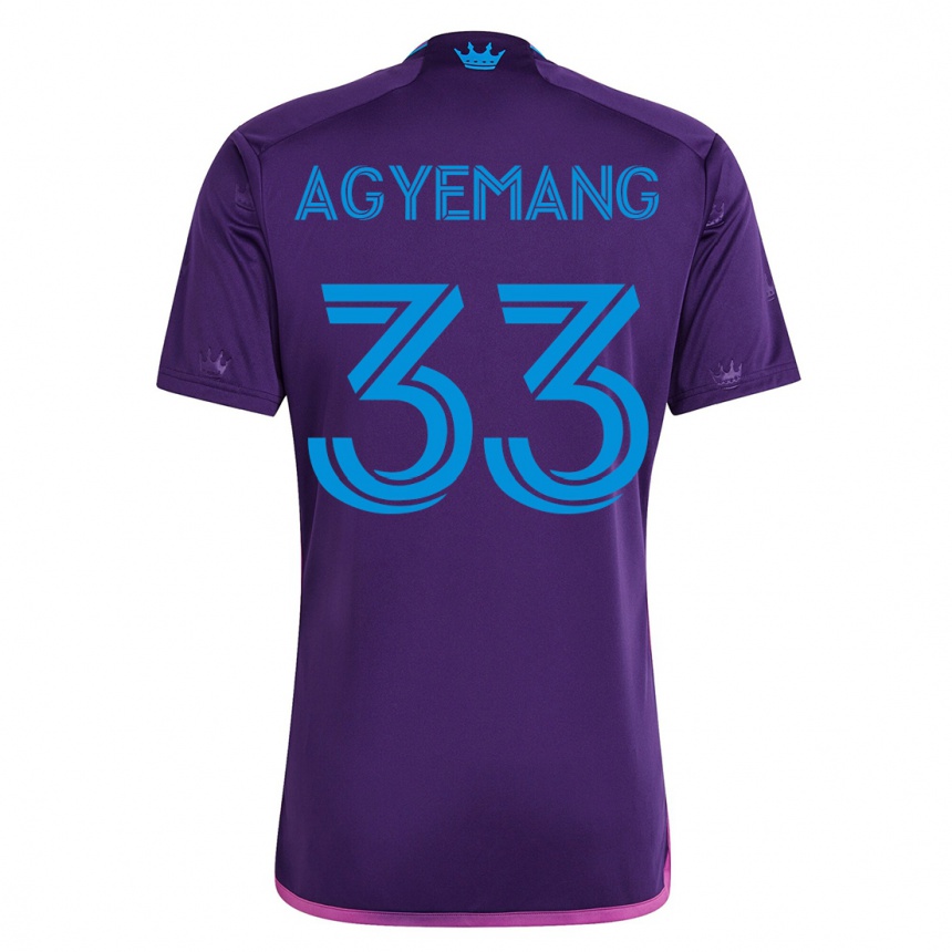 キッズフットボールパトリック・アギェマン#33バイオレットアウェイシャツ2023/24ジャージーユニフォーム