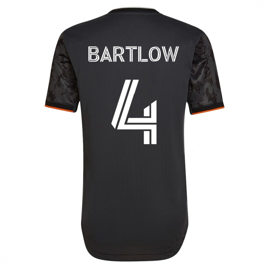 キッズフットボールイーサン・アンドリュー・バートロウ#4黒アウェイシャツ2023/24ジャージーユニフォーム