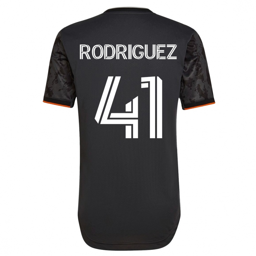 キッズフットボールセバスティアン・ロドリゲス#41黒アウェイシャツ2023/24ジャージーユニフォーム