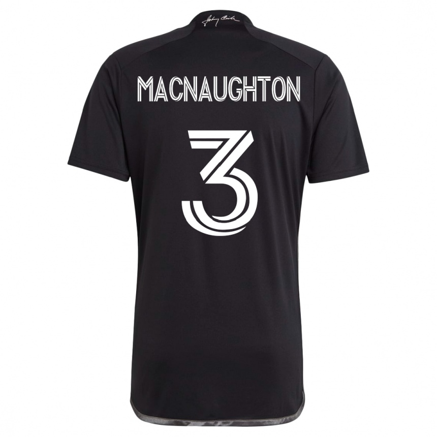 キッズフットボールルーカス・マクノートン#3黒アウェイシャツ2023/24ジャージーユニフォーム