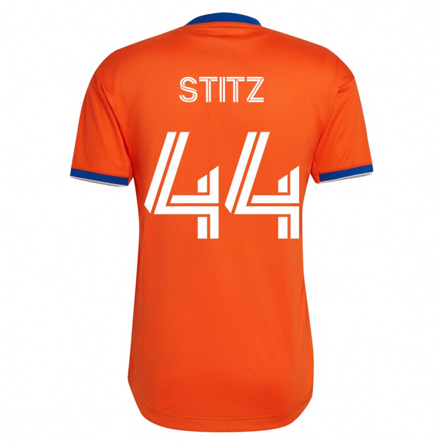 キッズフットボールベンジャミン・スティッツ#44白アウェイシャツ2023/24ジャージーユニフォーム