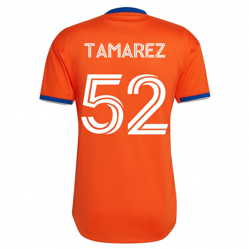 キッズフットボールルーカス・タマレス#52白アウェイシャツ2023/24ジャージーユニフォーム