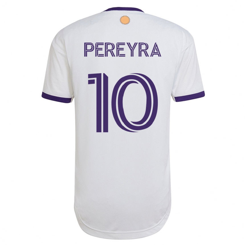 キッズフットボールマウリシオ・ペレイラ #10白アウェイシャツ2023/24ジャージーユニフォーム