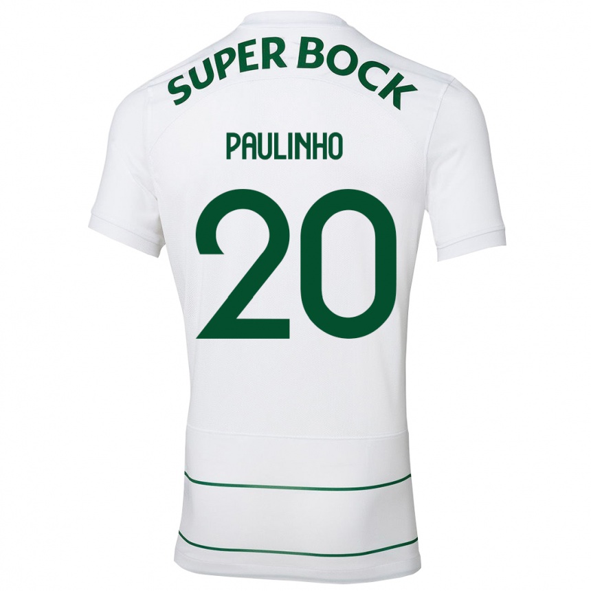 キッズフットボールジョゼ・パウロ・ベセーラ・マシエル・ジュニオール (Paulinho)#20白アウェイシャツ2023/24ジャージーユニフォーム