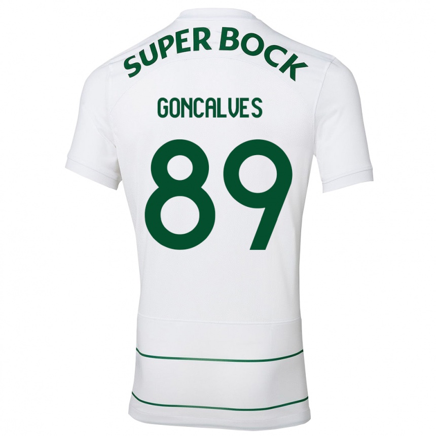 キッズフットボールアンドレ・ゴンサルベス#89白アウェイシャツ2023/24ジャージーユニフォーム