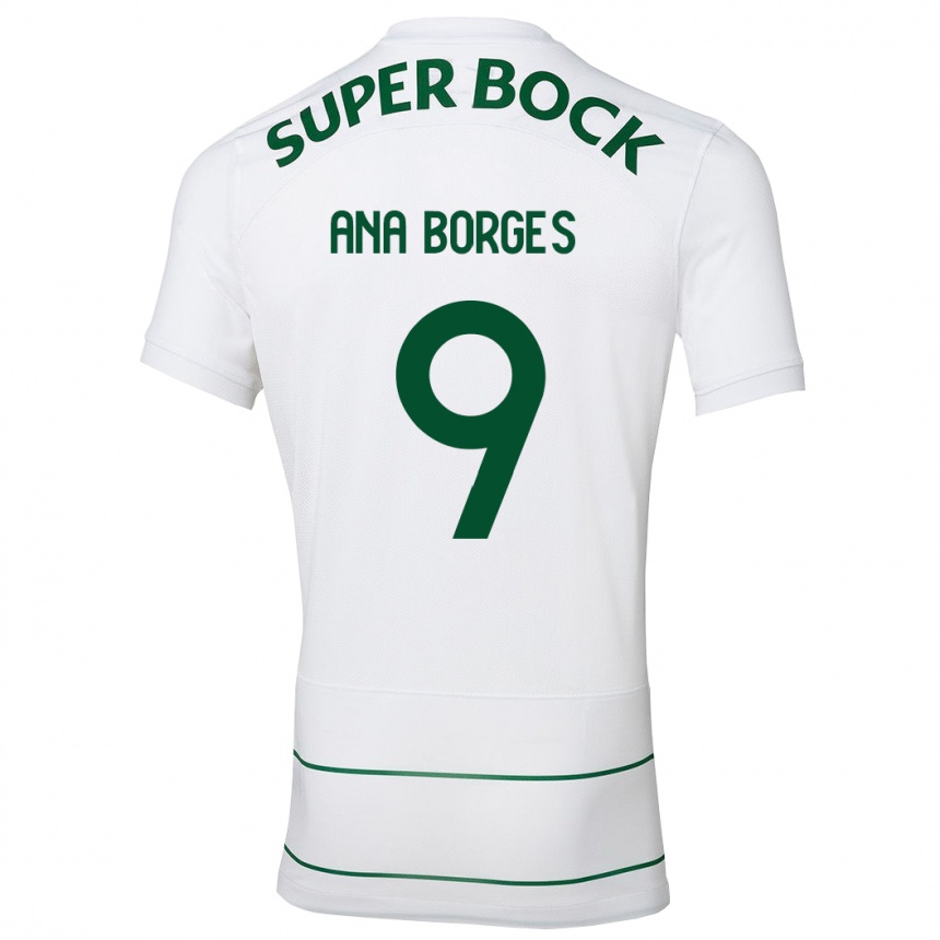 キッズフットボールアナ・ボルジェス#9白アウェイシャツ2023/24ジャージーユニフォーム