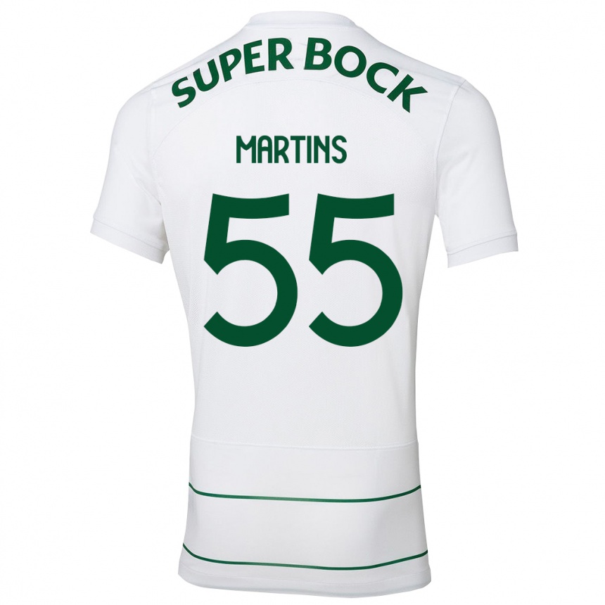 キッズフットボールカロライナ・マーティンズ#55白アウェイシャツ2023/24ジャージーユニフォーム