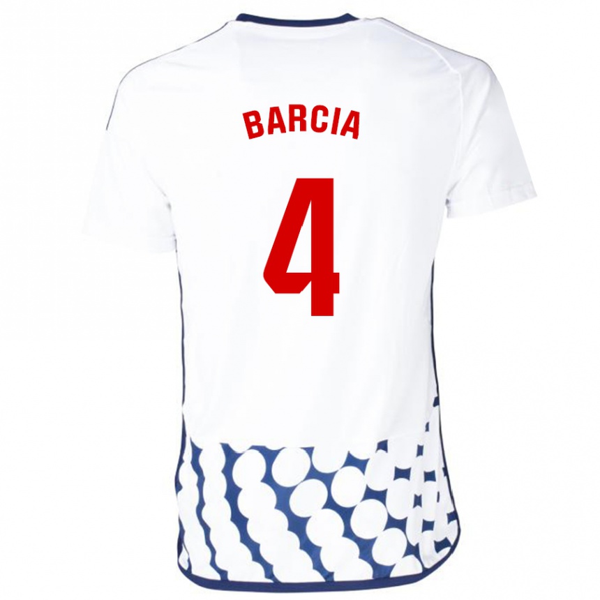 キッズフットボールセルヒオ・バルシア#4白アウェイシャツ2023/24ジャージーユニフォーム