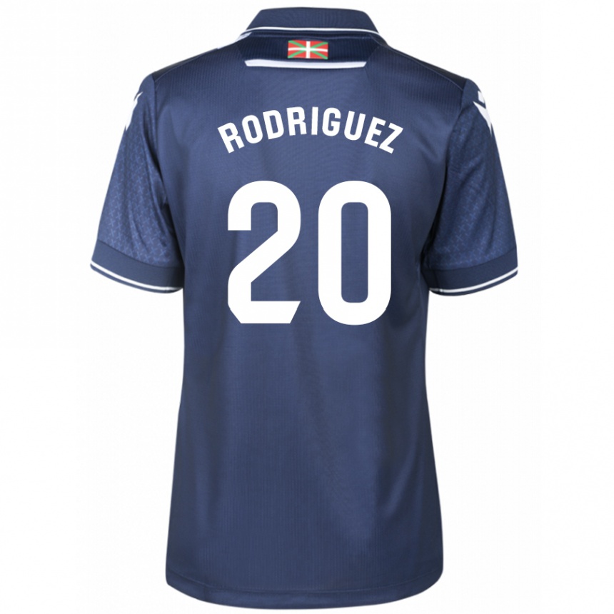 キッズフットボールミケル・ロドリゲス#20ネイビーアウェイシャツ2023/24ジャージーユニフォーム