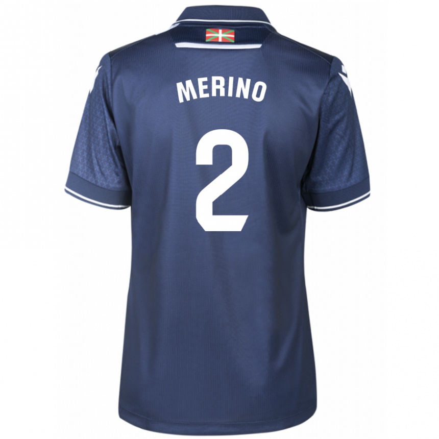 キッズフットボールジョン・メリノ・クレスポ#2ネイビーアウェイシャツ2023/24ジャージーユニフォーム