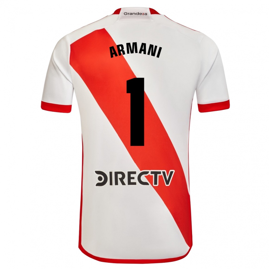 メンズフットボールフランコ・アルマーニ#1赤、白ホームシャツ2023/24ジャージーユニフォーム