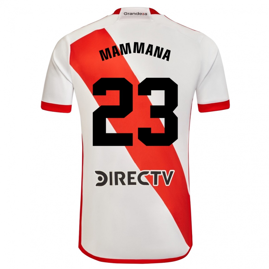 メンズフットボールエマヌエル・マンマナ#23赤、白ホームシャツ2023/24ジャージーユニフォーム