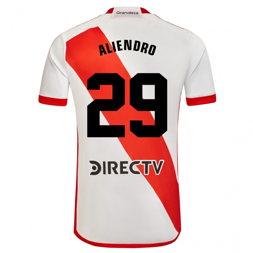 メンズフットボールロドリゴ・アリエンドロ#29赤、白ホームシャツ2023/24ジャージーユニフォーム
