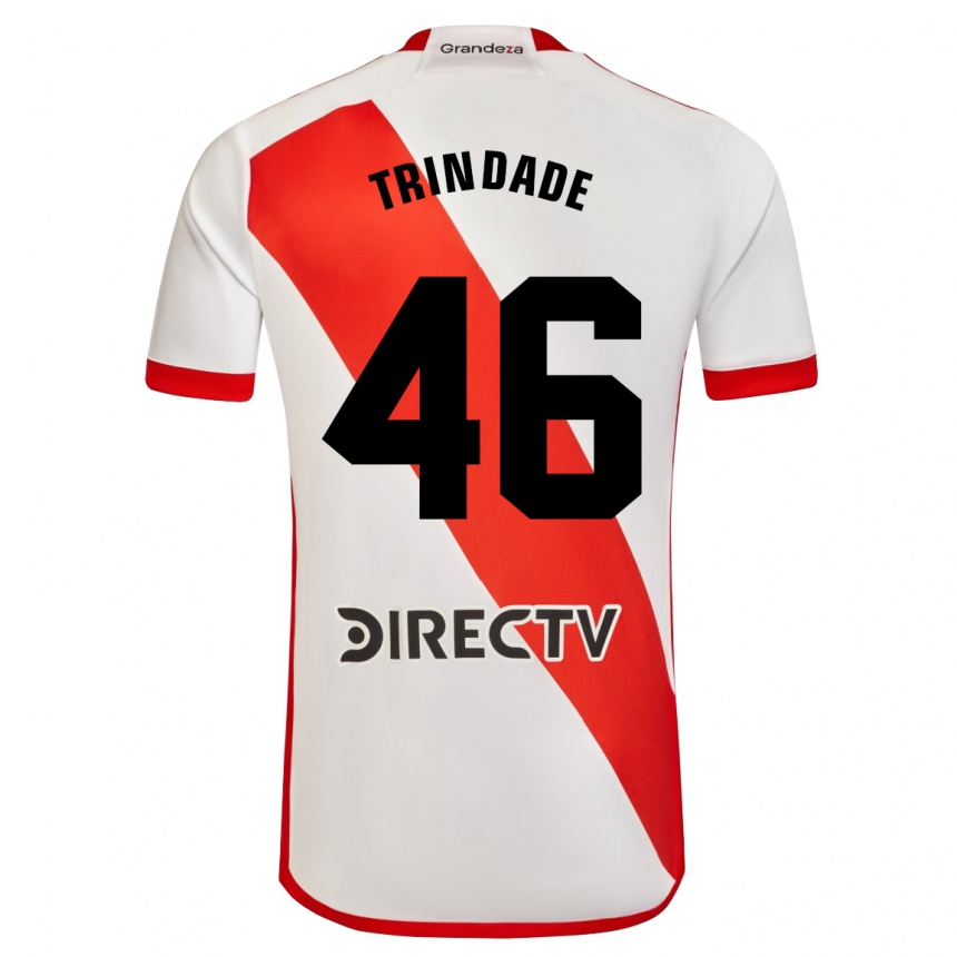 メンズフットボールゴンサロ・アグスティン・トリンダーデ#46赤、白ホームシャツ2023/24ジャージーユニフォーム