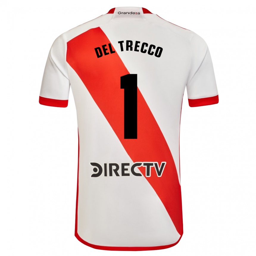 メンズフットボールマルティナ デル トレコ#1赤、白ホームシャツ2023/24ジャージーユニフォーム
