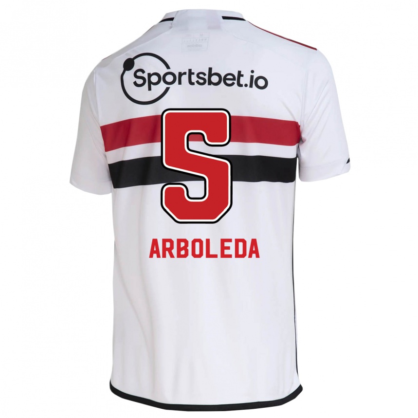 メンズフットボールロベルト・アルボレダ#5白ホームシャツ2023/24ジャージーユニフォーム