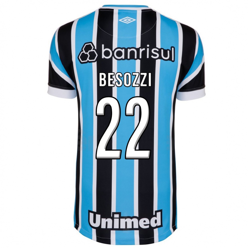 メンズフットボールルーカス・ベゾッツィ#22青ホームシャツ2023/24ジャージーユニフォーム