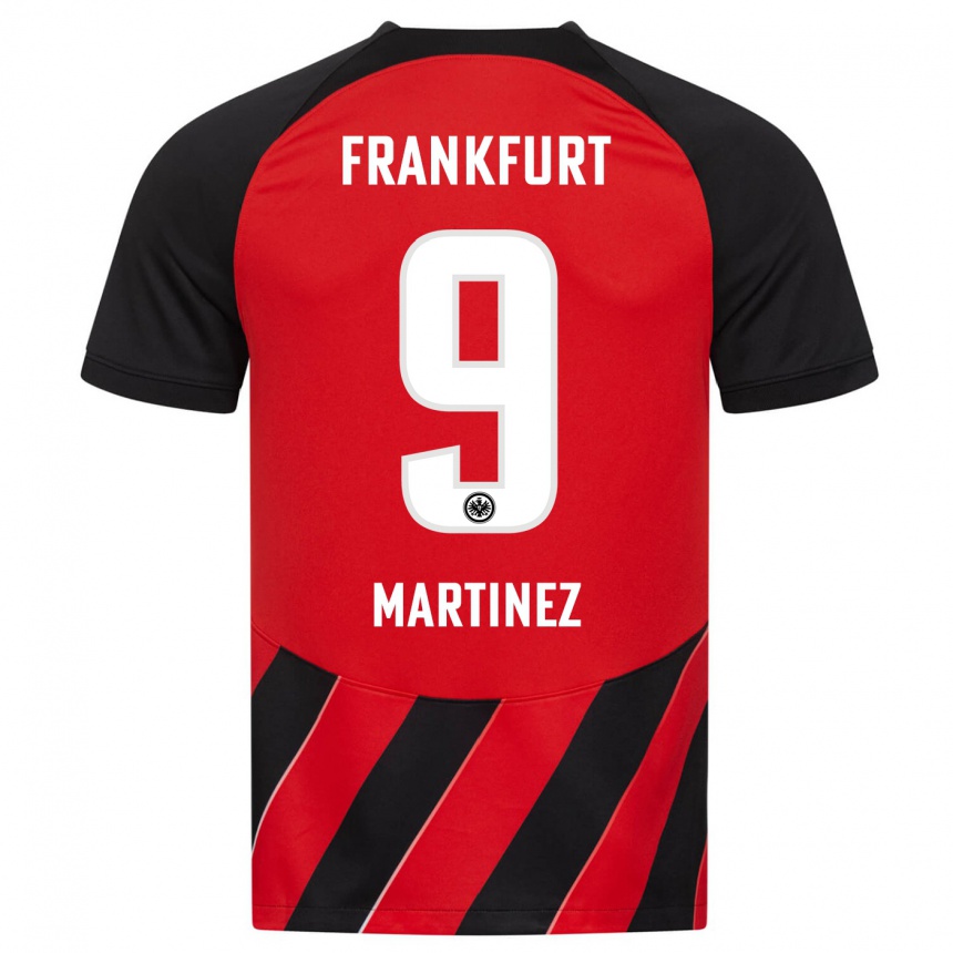 メンズフットボールシェキエラ・マルティネス#9赤、黒ホームシャツ2023/24ジャージーユニフォーム