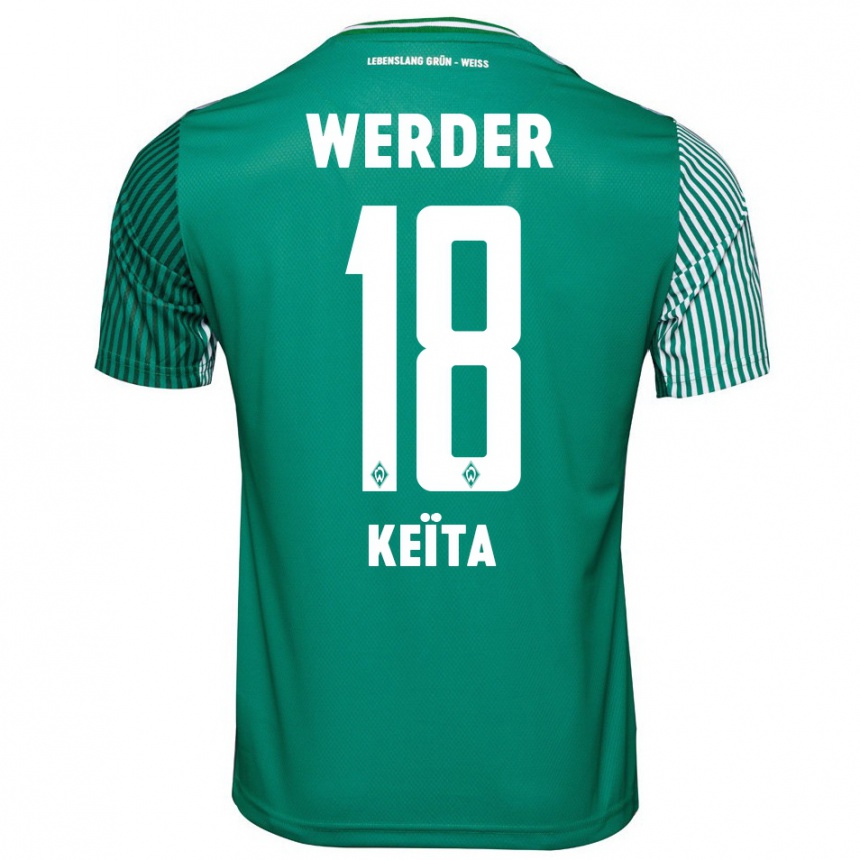 メンズフットボールナビ・ケイタ#18緑ホームシャツ2023/24ジャージーユニフォーム